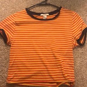 Yellow and orange forever 21 crop top